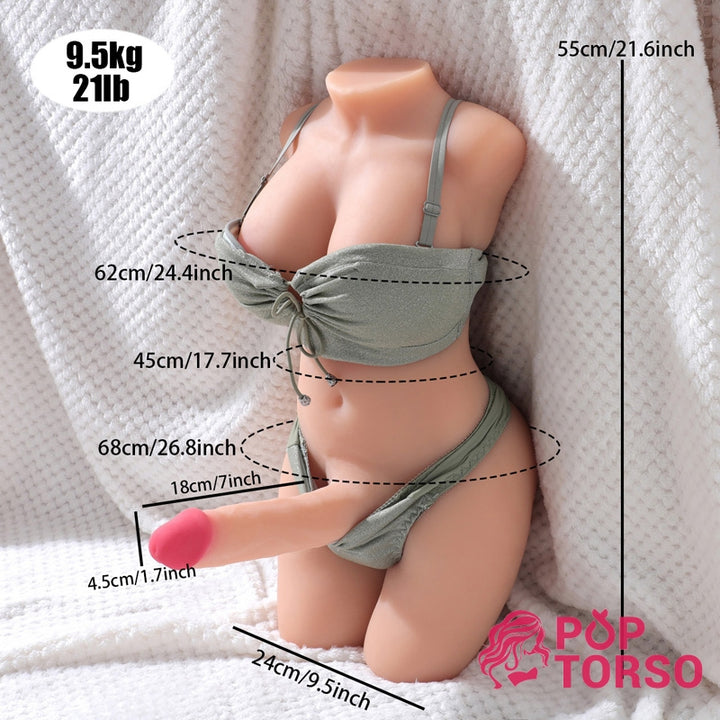 Sex Doll Shemale Torso with Realistic Dildo